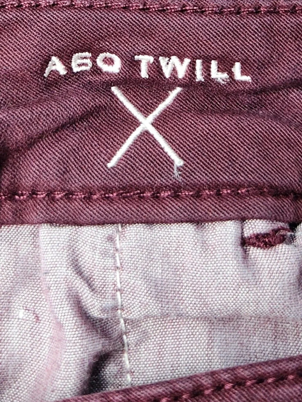 Burgundy American Eagle Twill Low Rise Shorts